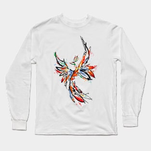 Abstract Flying Phoenix Long Sleeve T-Shirt